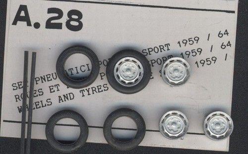 4   Ruote + pneus Porsche 356 ...1954- 1960