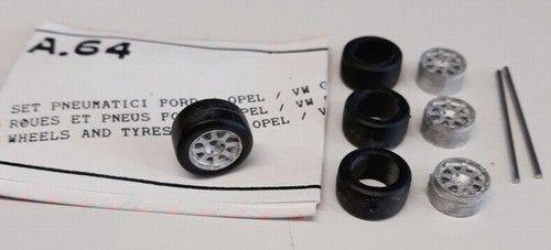 4  gommine + cerchi 8 razze Ford,Opel.VW. 1980
