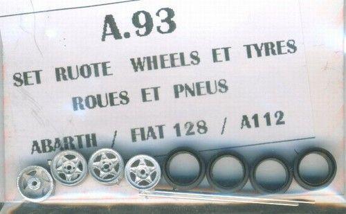 4  Ruote e cerchi anni 1970 -1980 per Fiat 128, A112 Abarth