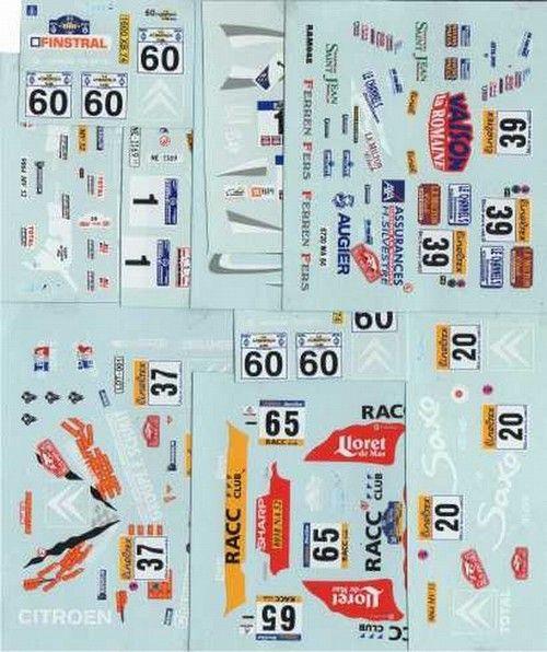 8 Decal CITROèn SAXO assortite 2001-2003