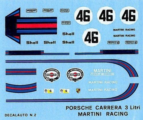 Decal Porsche RSR Carrera n° 46 Le Mans 1973