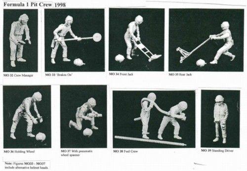 Figurini per pit stop F.1 anno 2000