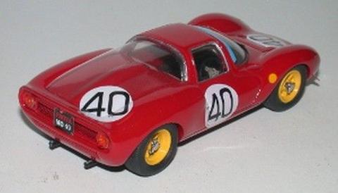 F. Dino 206 n°40 24 h. Le Mans Casoni -Baghetti 1965