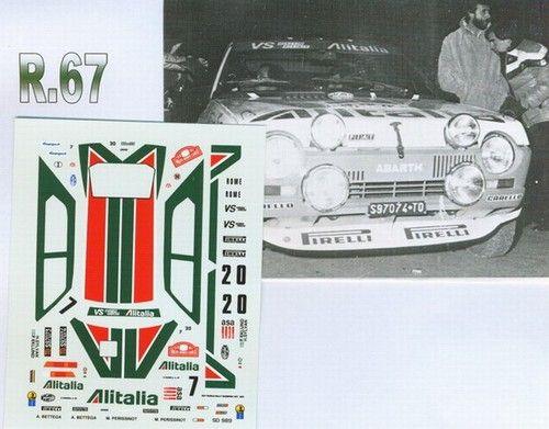 Decal Fiat Ritmo Alitalia Bettega 1979