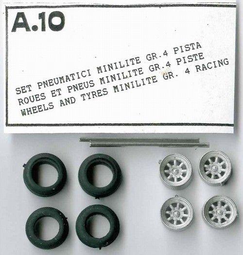 4 Pneu + cerchi Minilite 1980