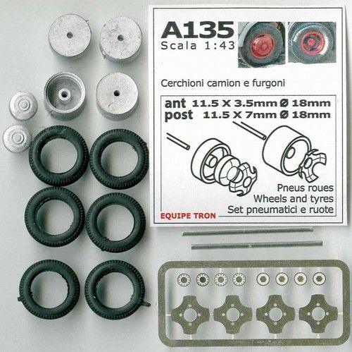 4  Ruote + cerchi per Iveco 55 1975