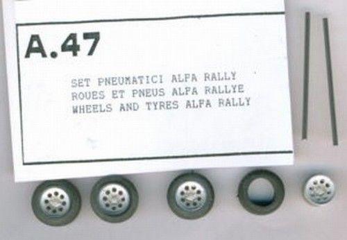 4 ruote + cerchi A.R. Alfetta Gr.2 1974