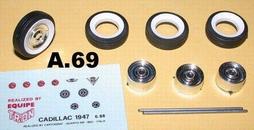 4  Ruote con fascia Bianca -Cadillac 1947