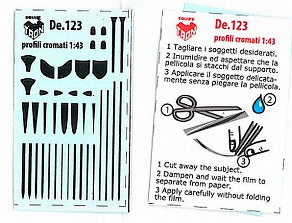 Decal assortimento filetti cromati