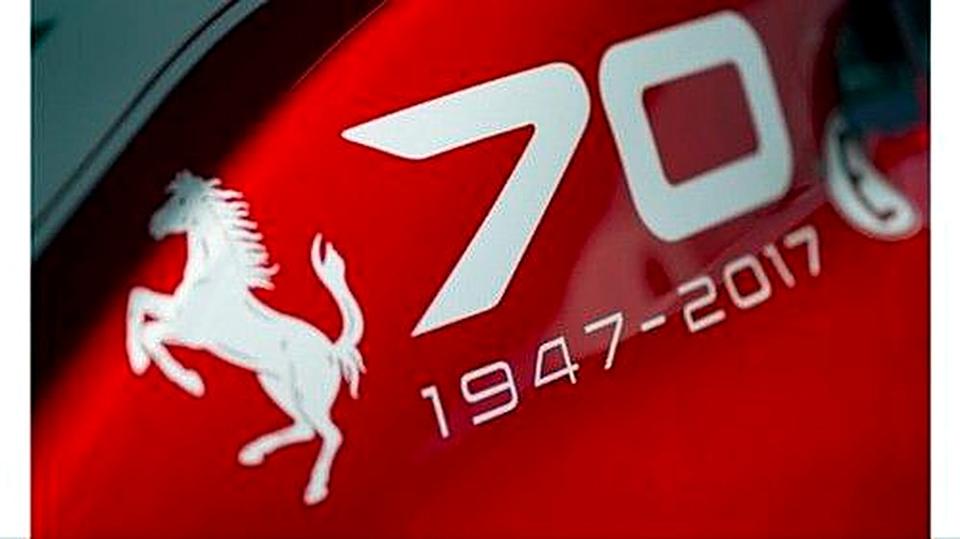 Decal per 70th - 70 anni Ferrari F.1 Monza 2017