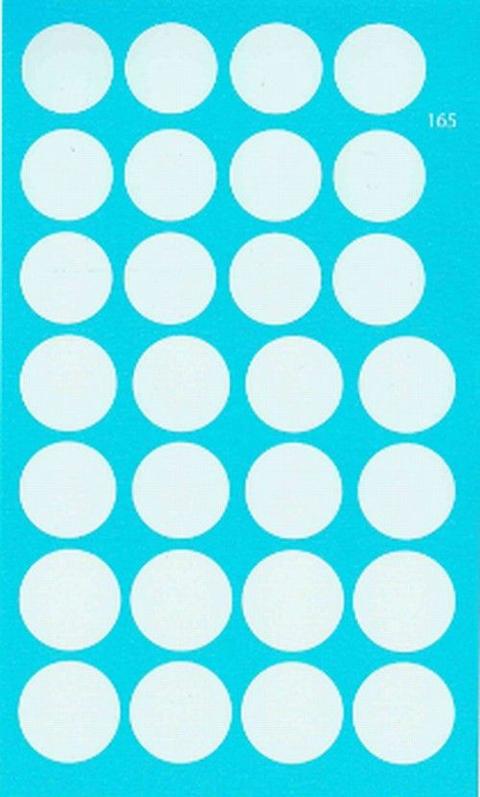 Decal tondi bianchi misure 19,20.21 mm