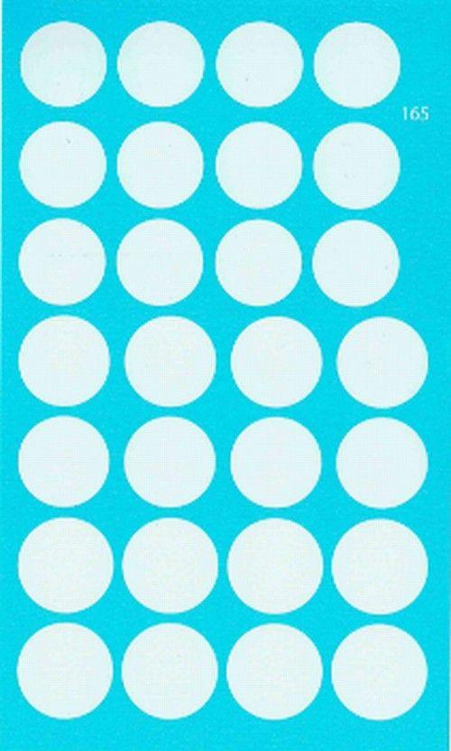 Decal tondi bianchi misure 19,20.21 mm