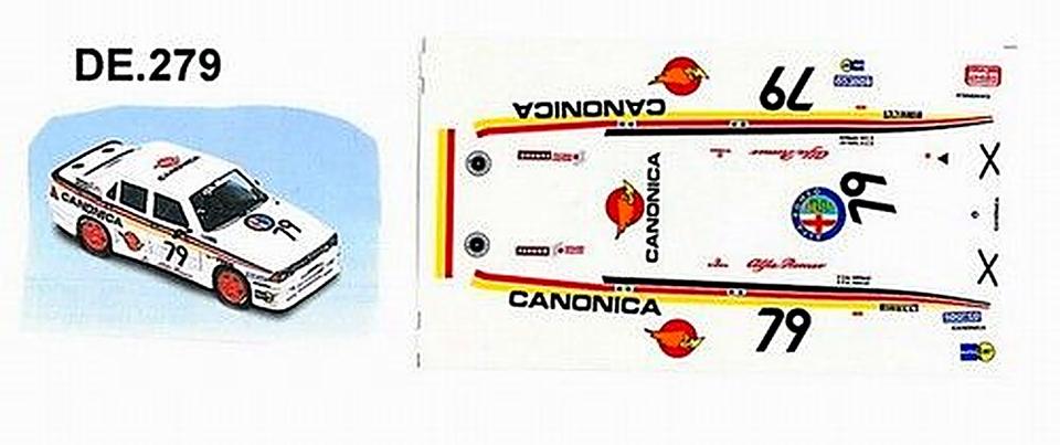 Decal per Alfa Romeo75 EVO Canonica 1988