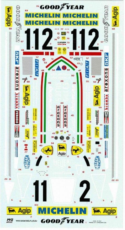 Decal Ferrari 312 T 2 1977