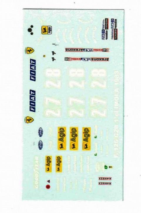 Decal Ferrari 312 C 2B  1983