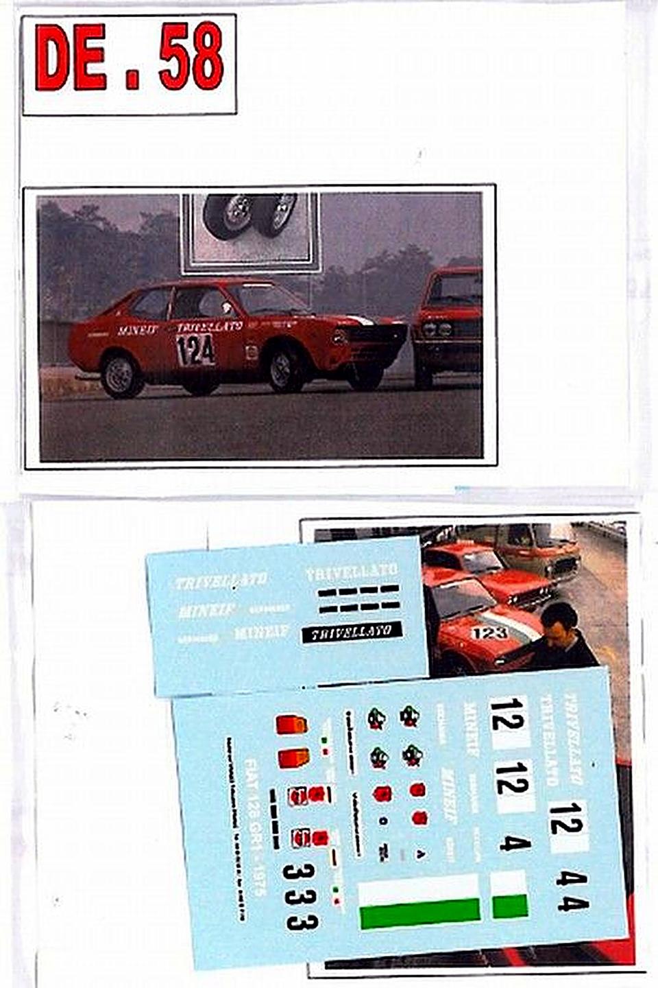 Decal Fiat 128 Gr.1 Euro Turismo 1975