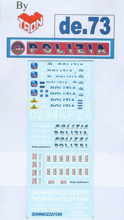 Nuova Decal Polizia -Polizei 1/ 43
