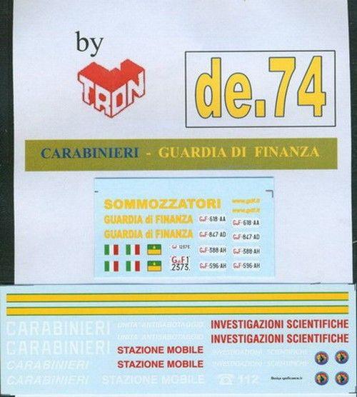 Decal Asssortite GDF + Carabinieri 2007