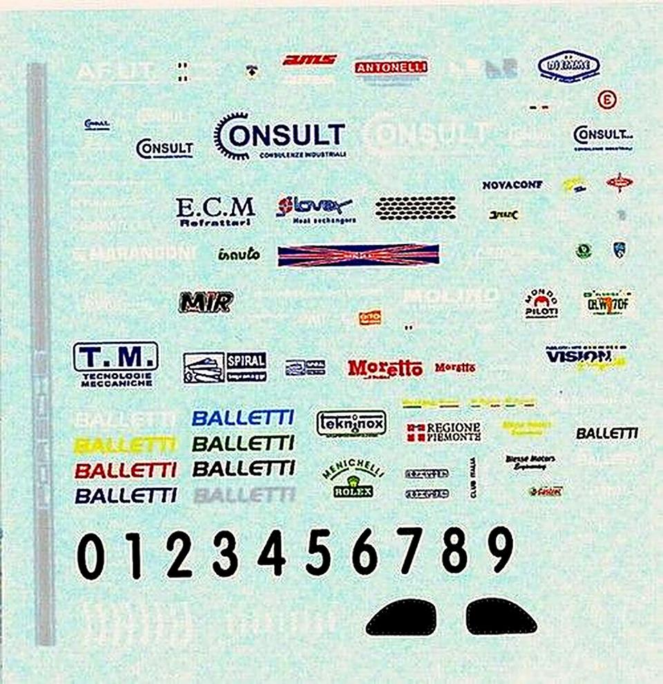 Decal Assortite Campionato Auto Storiche