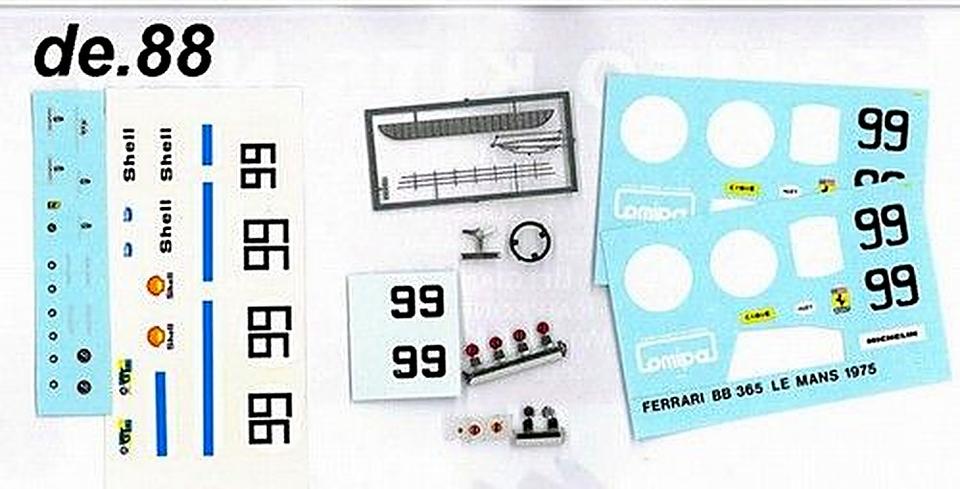 decal F. 365 BB GT Versione del Sabato LM 1975