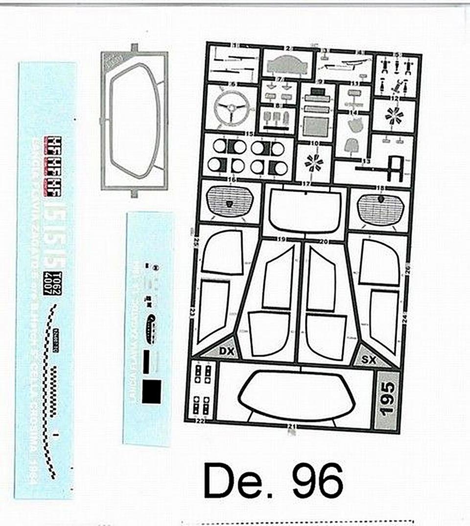 Decal + fotoincisioni per Lancia Flavia Sport Z 1963