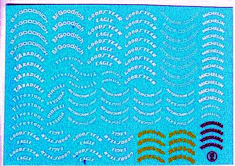 Decal assortite per pneumatici