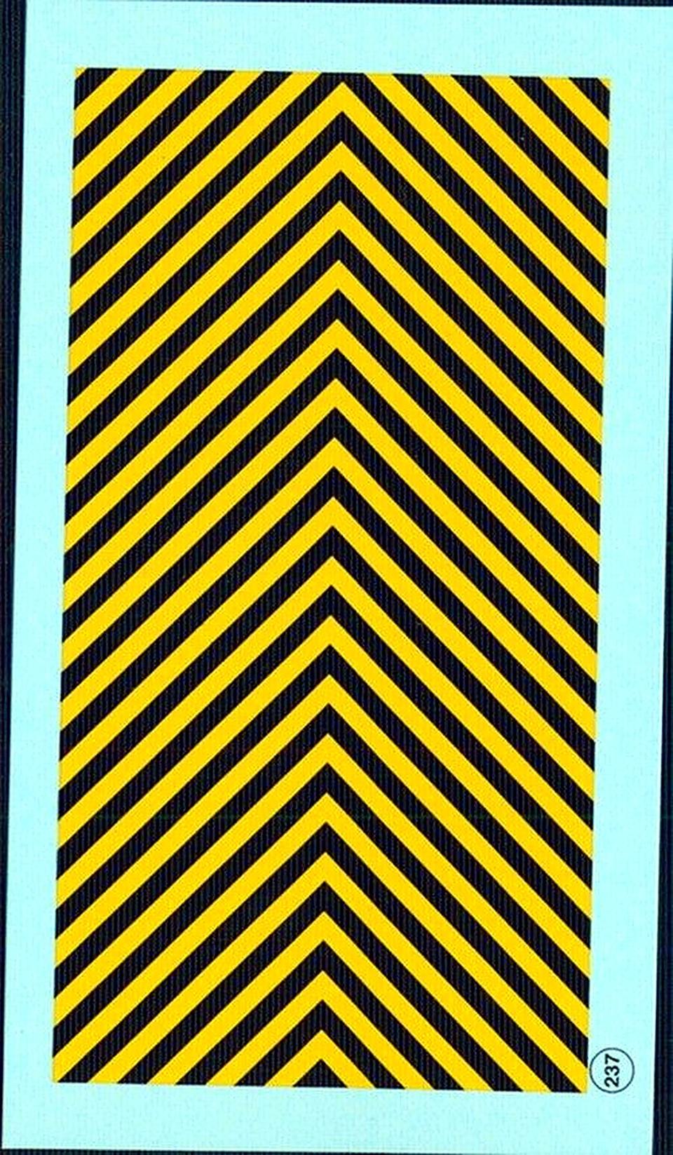 Decals strisce protez.civile-chevrons jaune et noirs