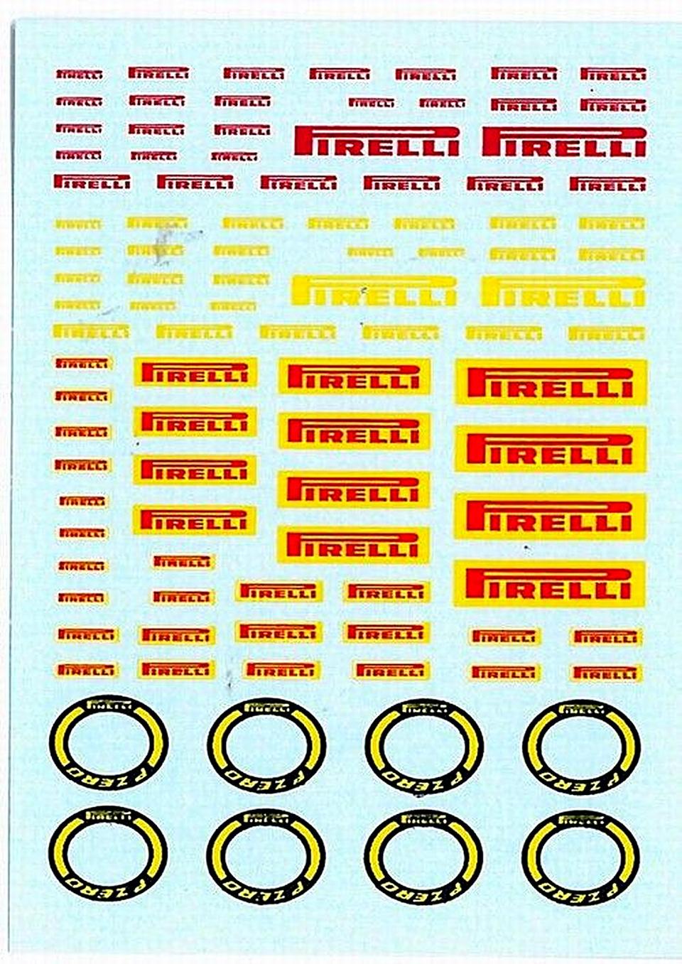 Soggetti pirelli rossi e gialli