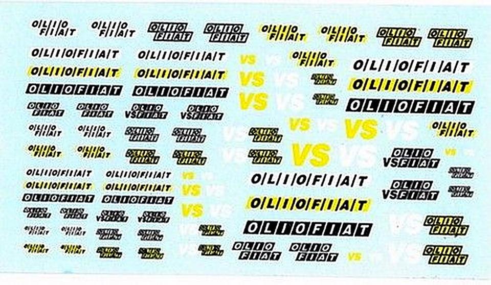 Decal assortite Olio Fiat