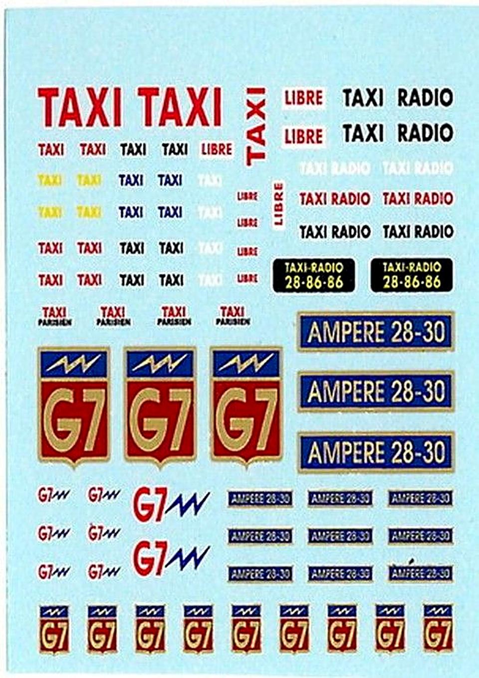 Decal assortita per Taxi