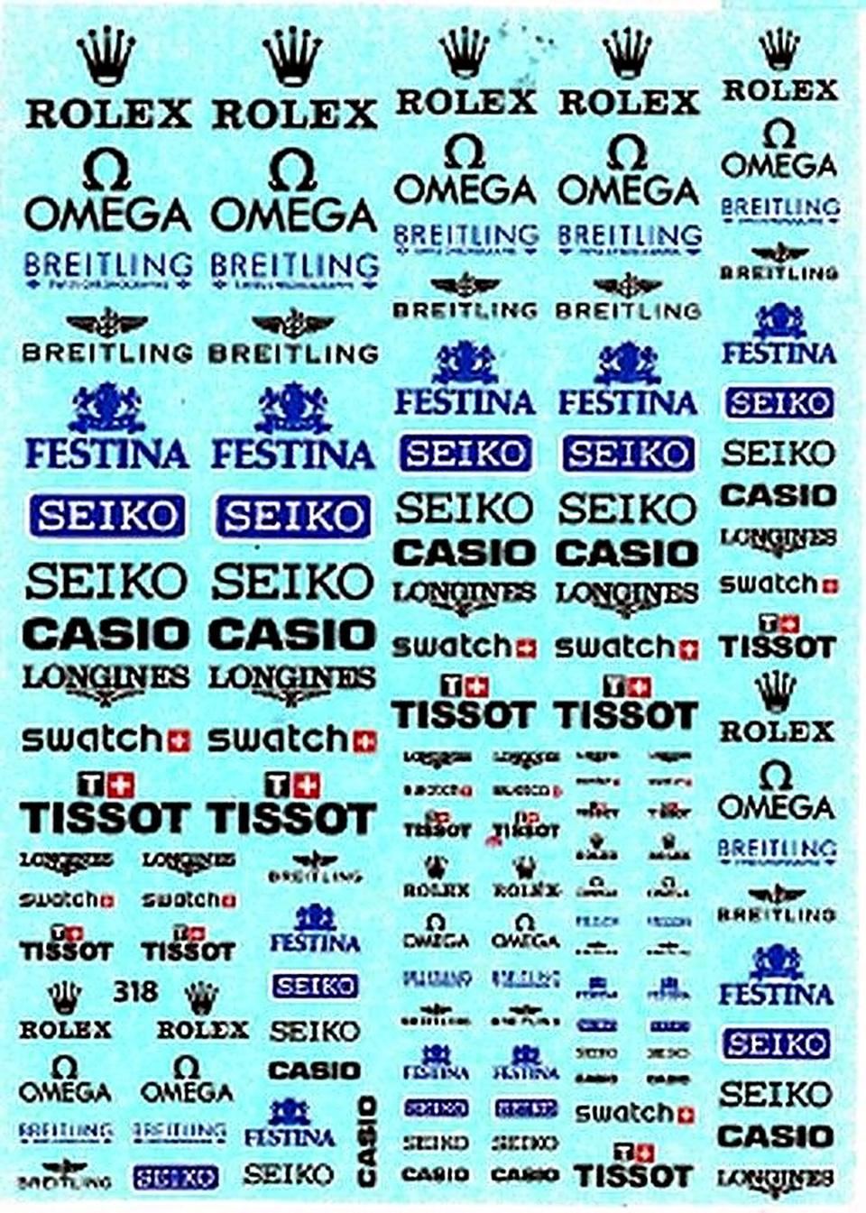 Bretling Casio Omega Rolex Seiko Tissot
