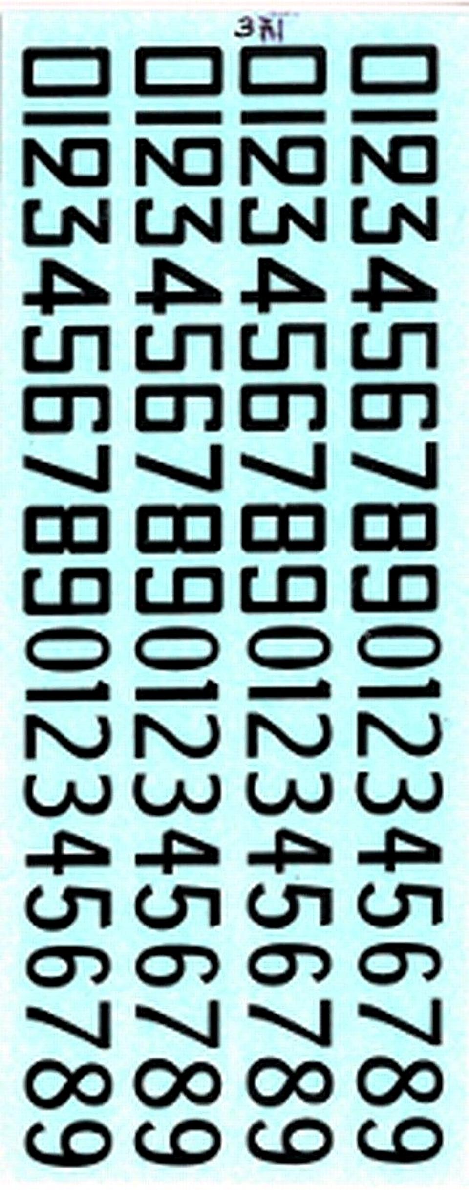 decal Numeri Neri