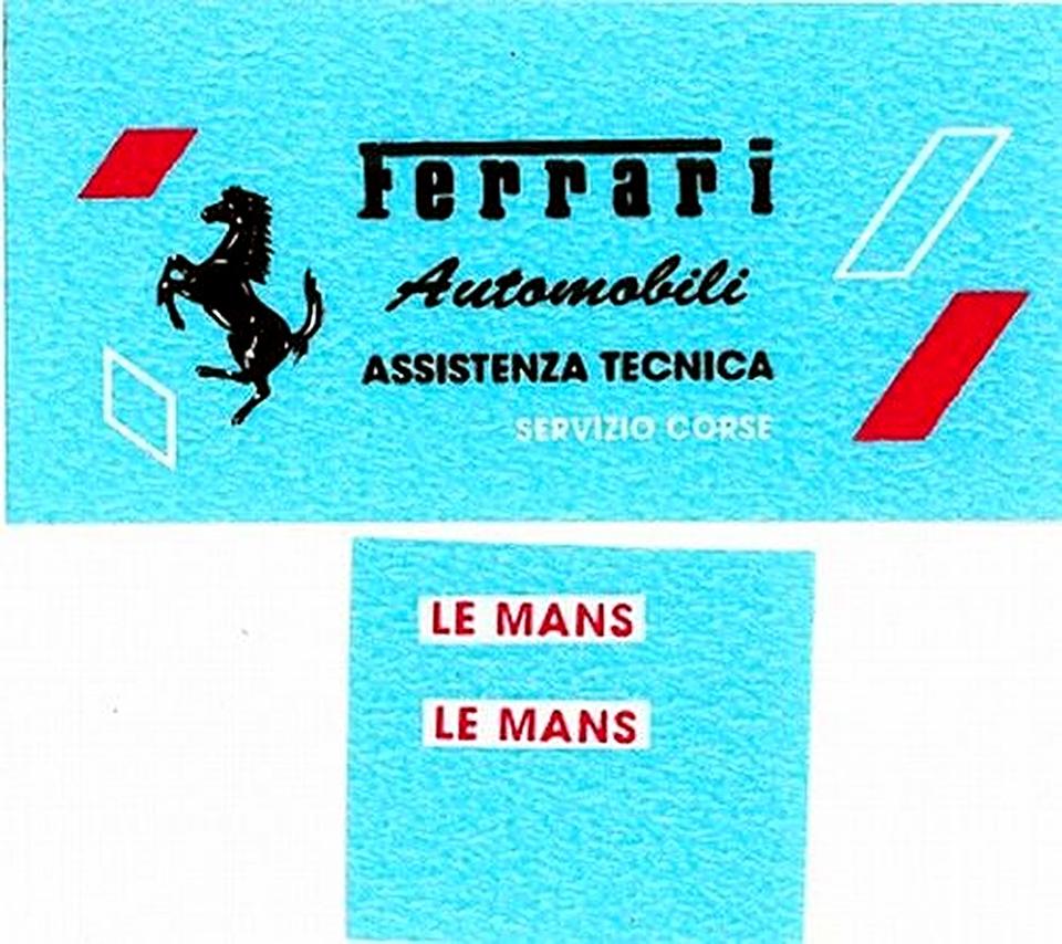 Decal Ferrari per furgoni ass. Fiat 1100 1966