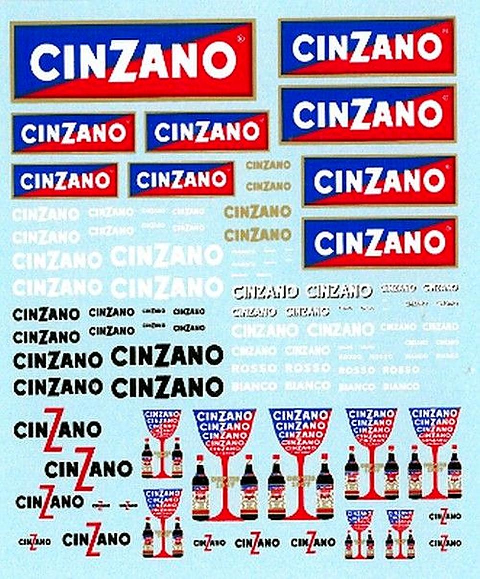 Decal Cinzano e varie 1960