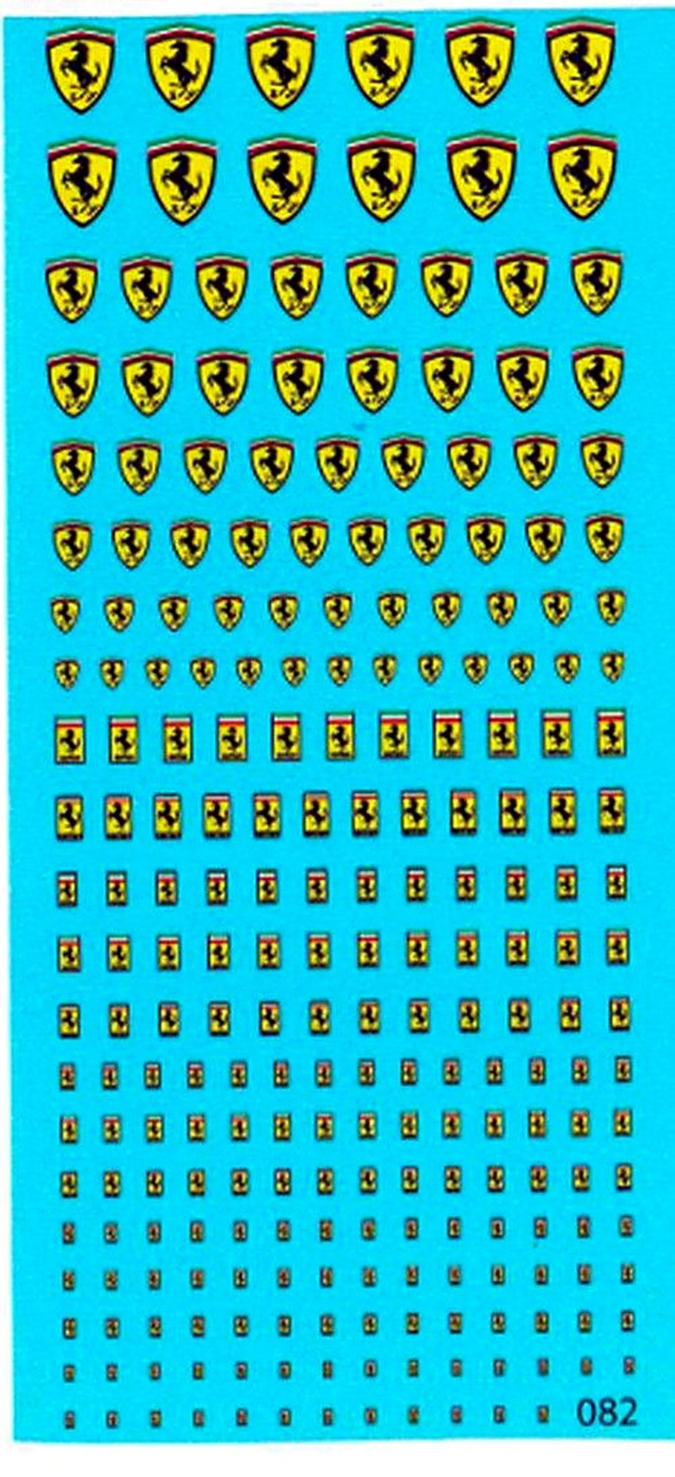 Decal scudetti Ferrari front. laterali