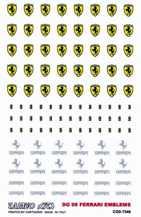 Decal Stemmi e scritte Ferrari