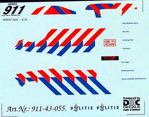 Decals Polizia Olandese / Politie Nederland BMW E320I