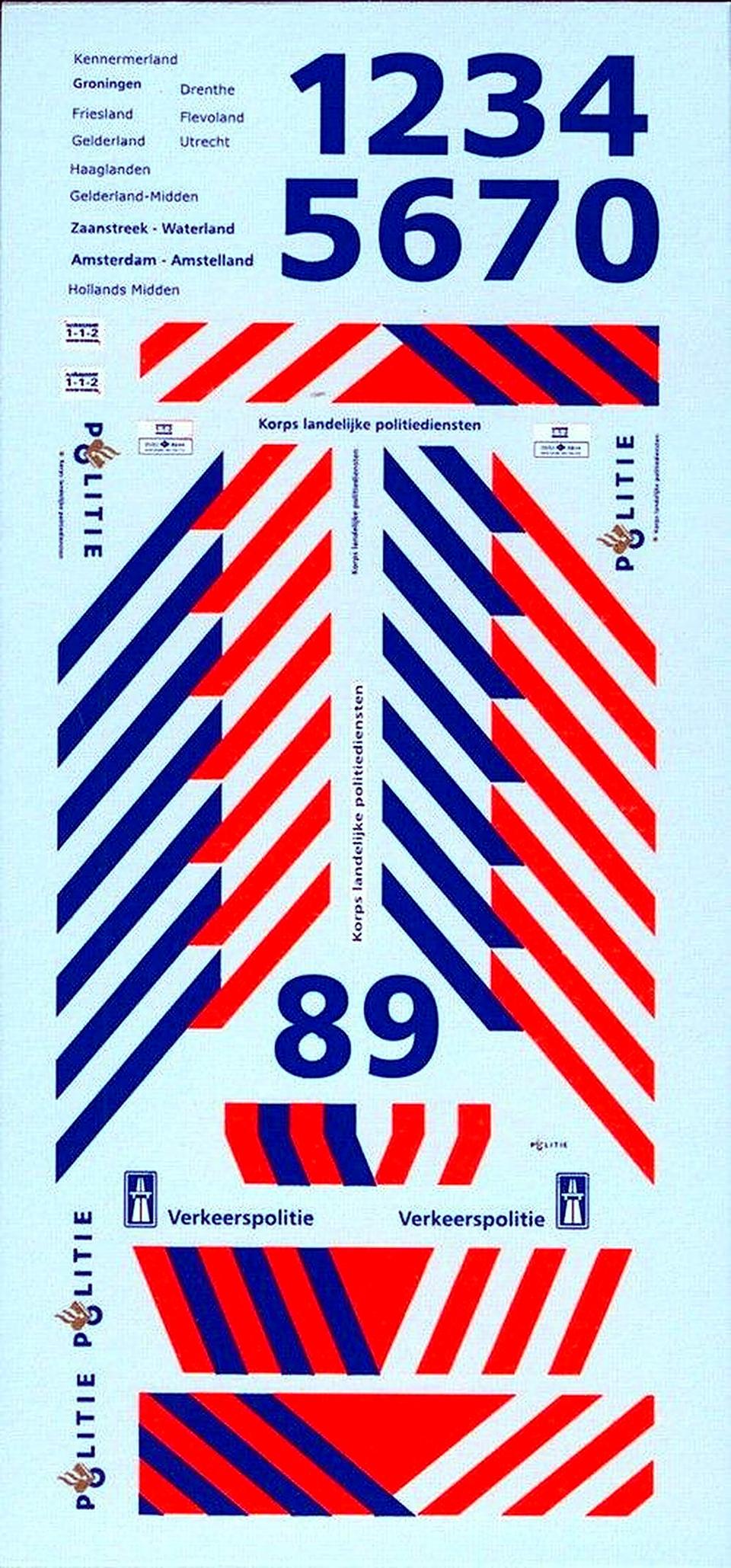 Decals Polizia Olandese / Politie Nederland
