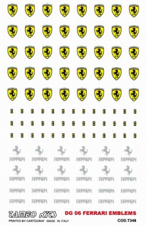 Decal Stemmi e scritte Ferrari