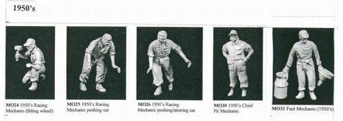Figures mechanic 1950's cad/each