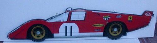 Pannello legno Ferrari 512 Lun. Le Mans 1970