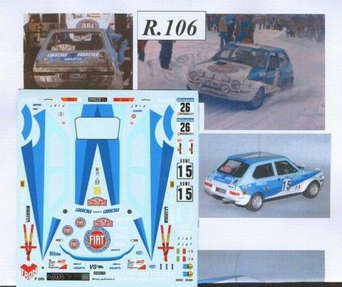Decal Fiat ritmo gr .2 Bettega 1980