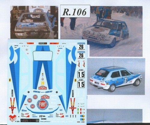 Decal Fiat ritmo gr .2 Bettega 1980