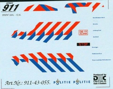 Decals PoliziaOlandese /Politie Nederland BMW E320I