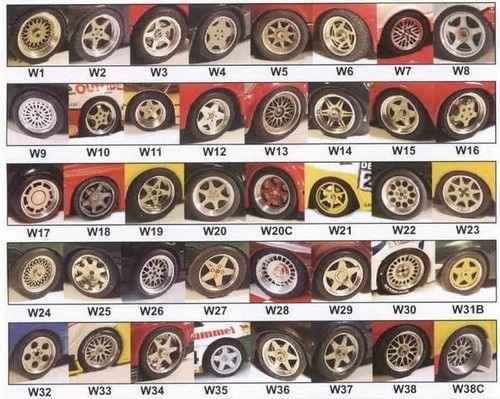 4 x Ruote Varie W1 al W38C euro 16,50 cad. each refer.