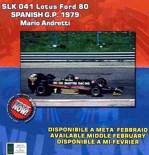 Lotus Ford 80 F.1 Spanish GP 1979 Mario Andretti