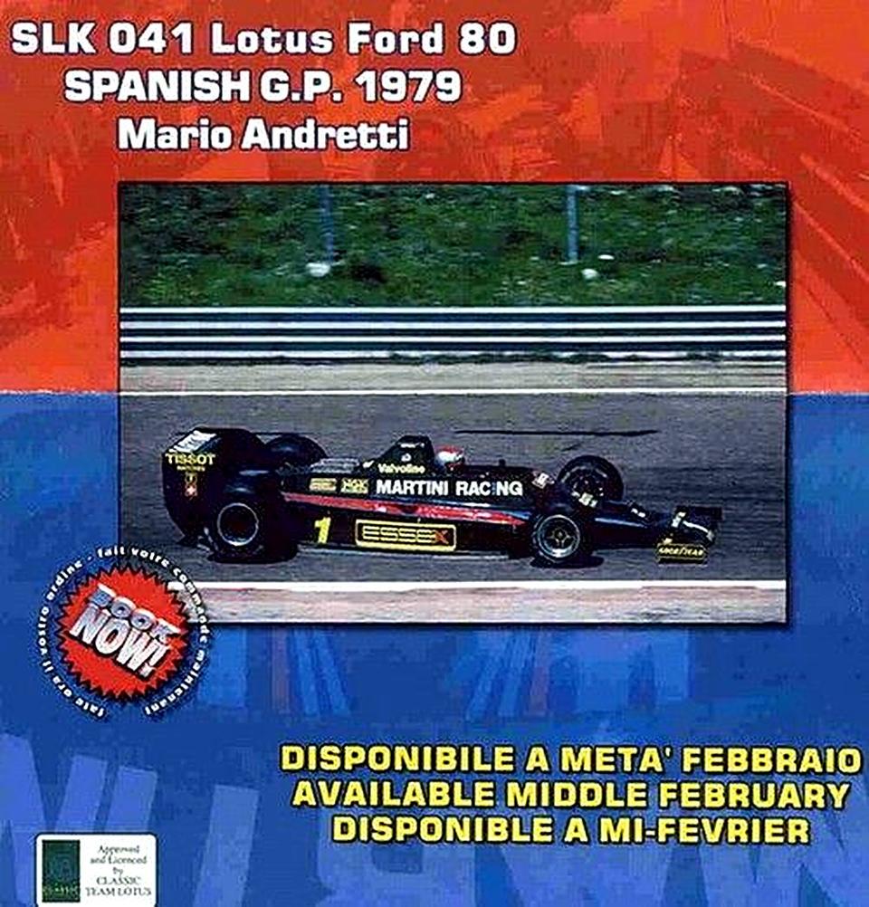 Lotus Ford 80 F.1 Spanish GP 1979 Mario Andretti