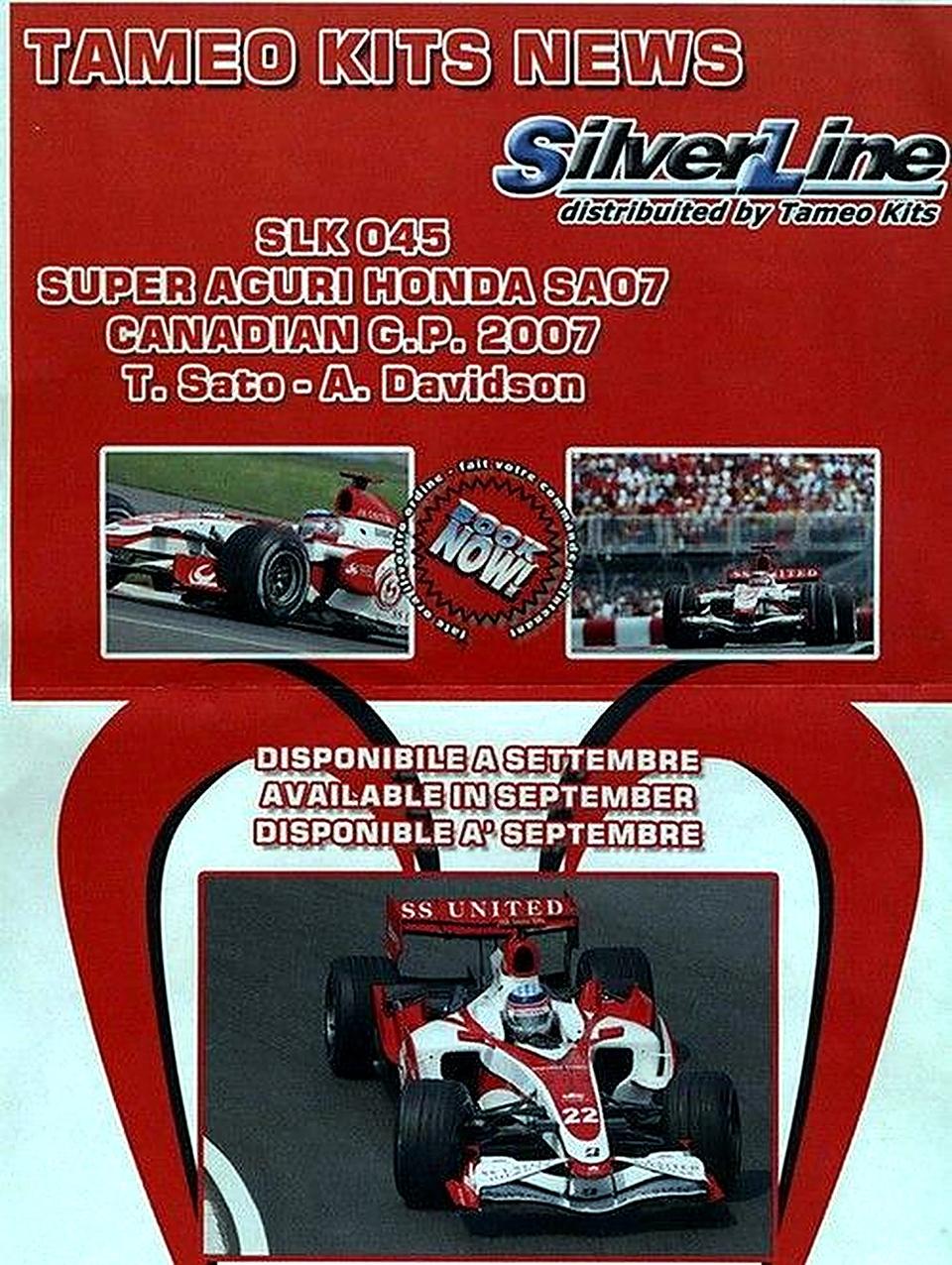 Super Aguri Honda SA07 Canadian G.P. 2007