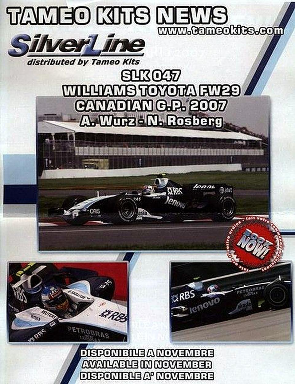 Williams Toyota FW29 F1 Canadian GP 2007