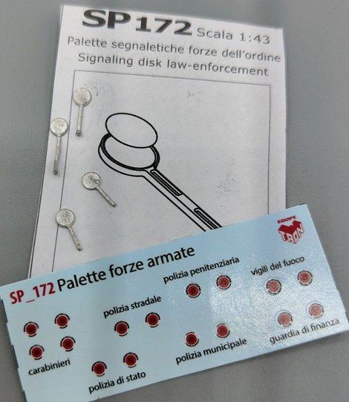 6  palette + decal Vf. Carabinieri ,Polizia etc